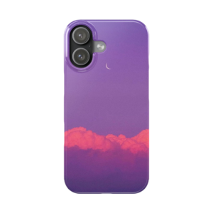 aesthetic, purple sky, vaporwave, dreamy clouds, minimalist phone case